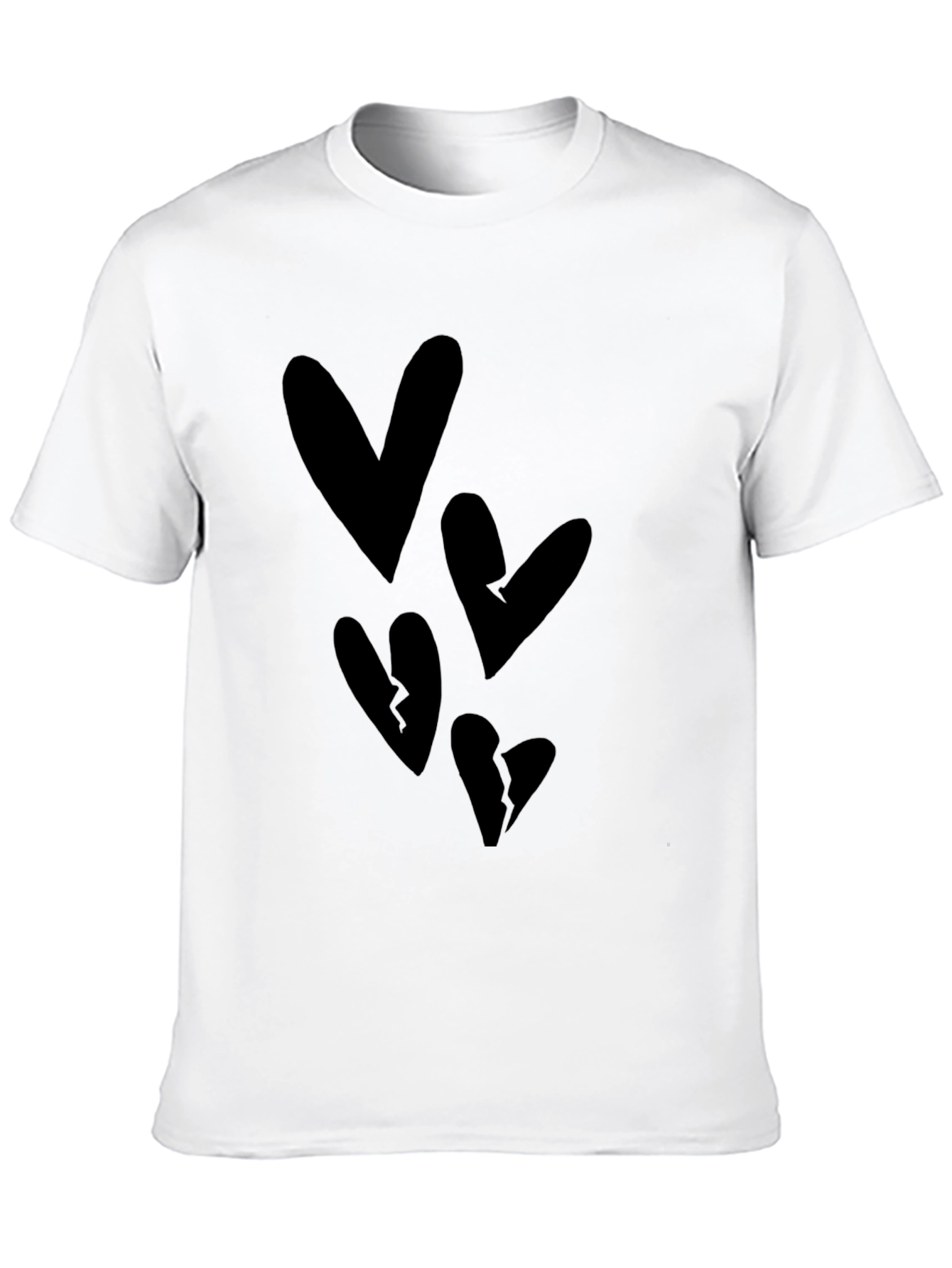 Black Heart Graphic T-Shirt - Casual Style