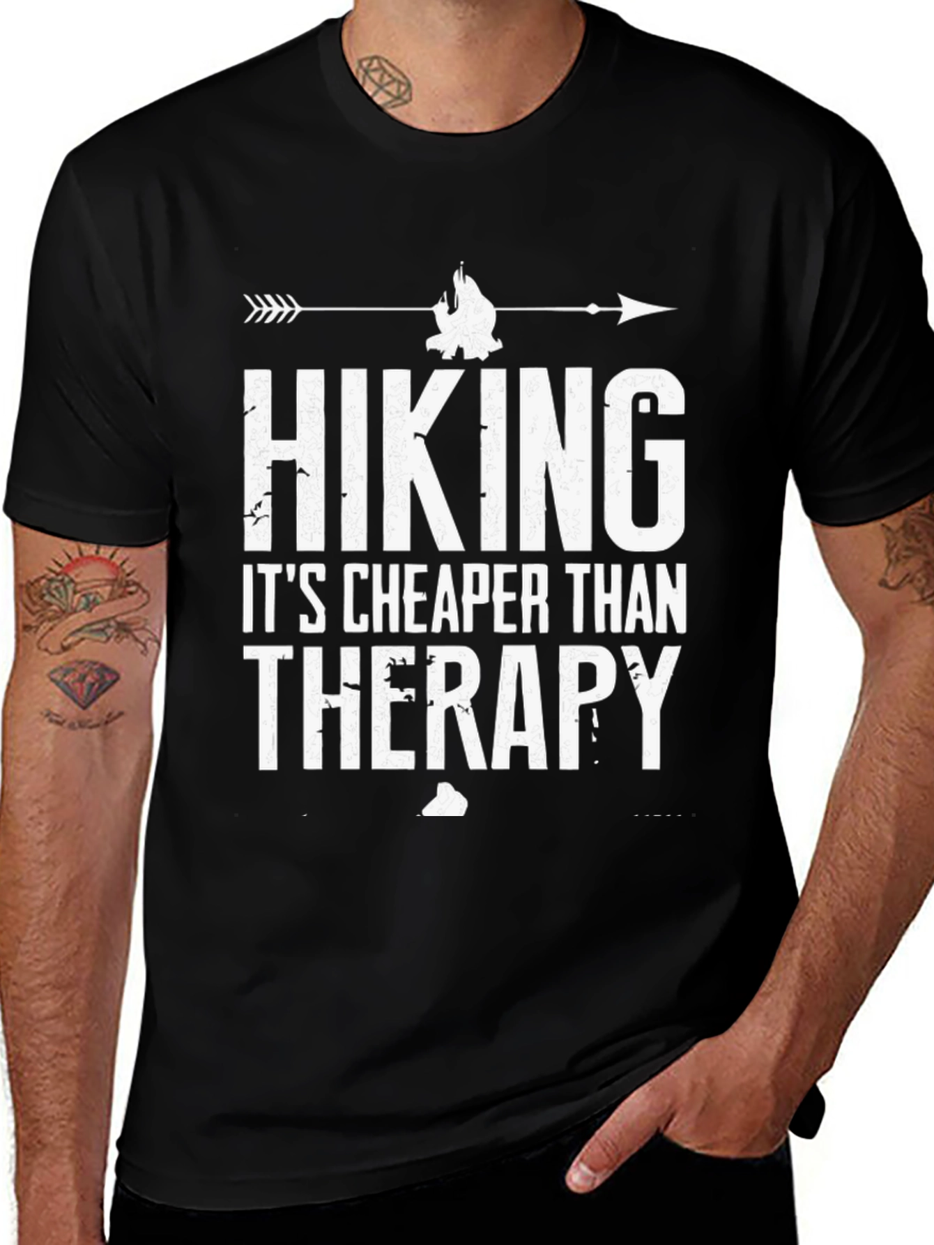 Hiking Cheaper Than Therapy Graphic Tee
