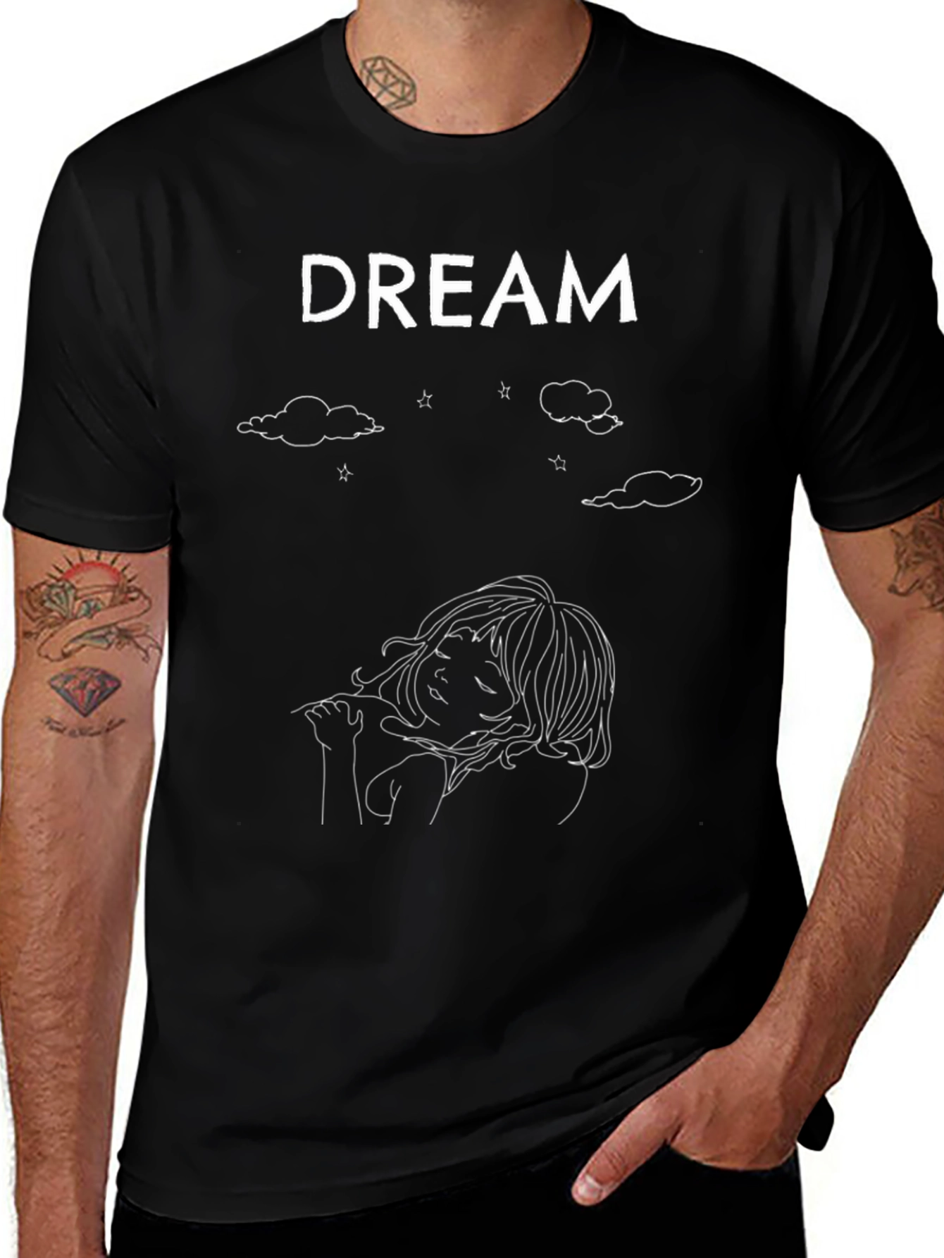 Dream Graphic Tee - Unisex Black Cotton T-Shirt