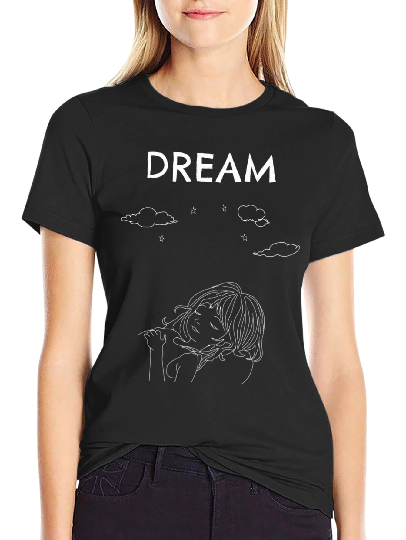 Dream Graphic Tee - Unisex Black Cotton T-Shirt