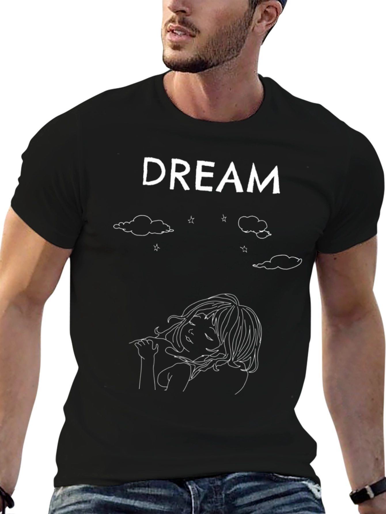 Dream Graphic Tee - Unisex Black Cotton T-Shirt
