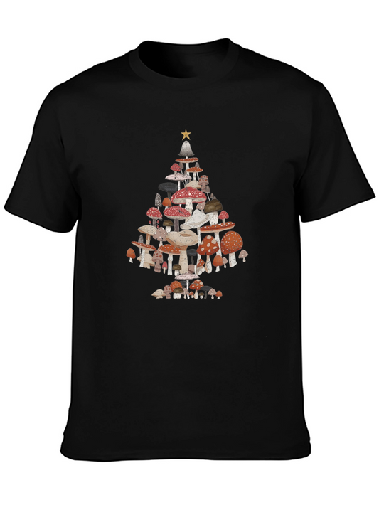 Mushroom Christmas Tree Graphic Tee