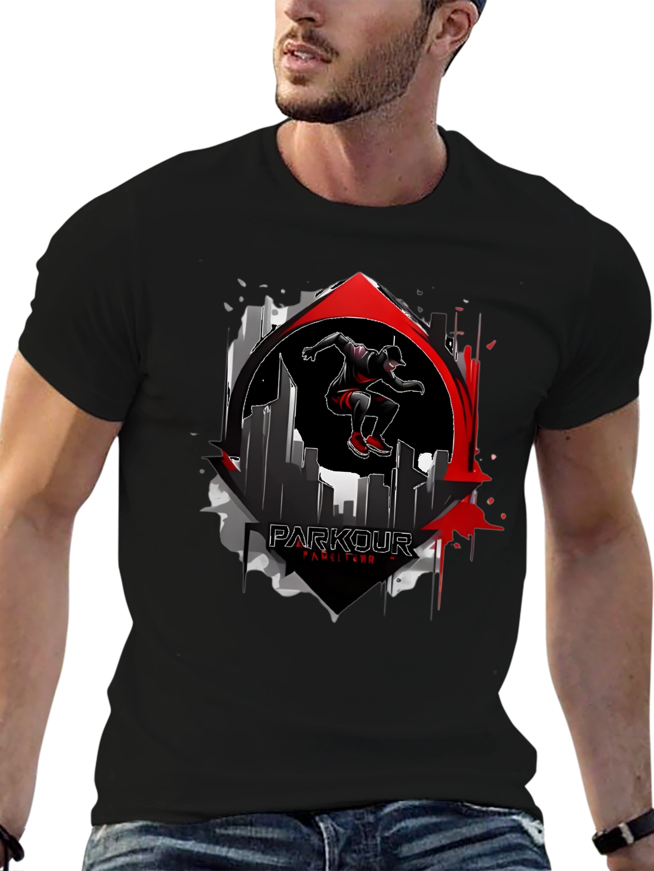 Parkour Cityscape Graphic T-Shirt