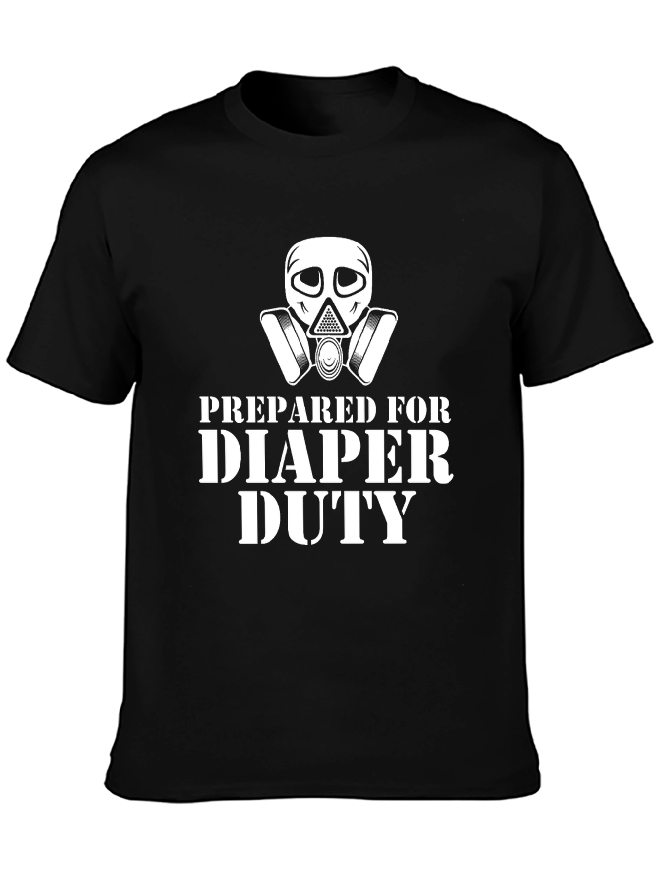 Prepared For Diaper Duty Black T-Shirt