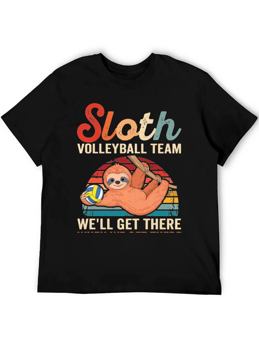 Sloth Volleyball Team T-Shirt - Well Get There!