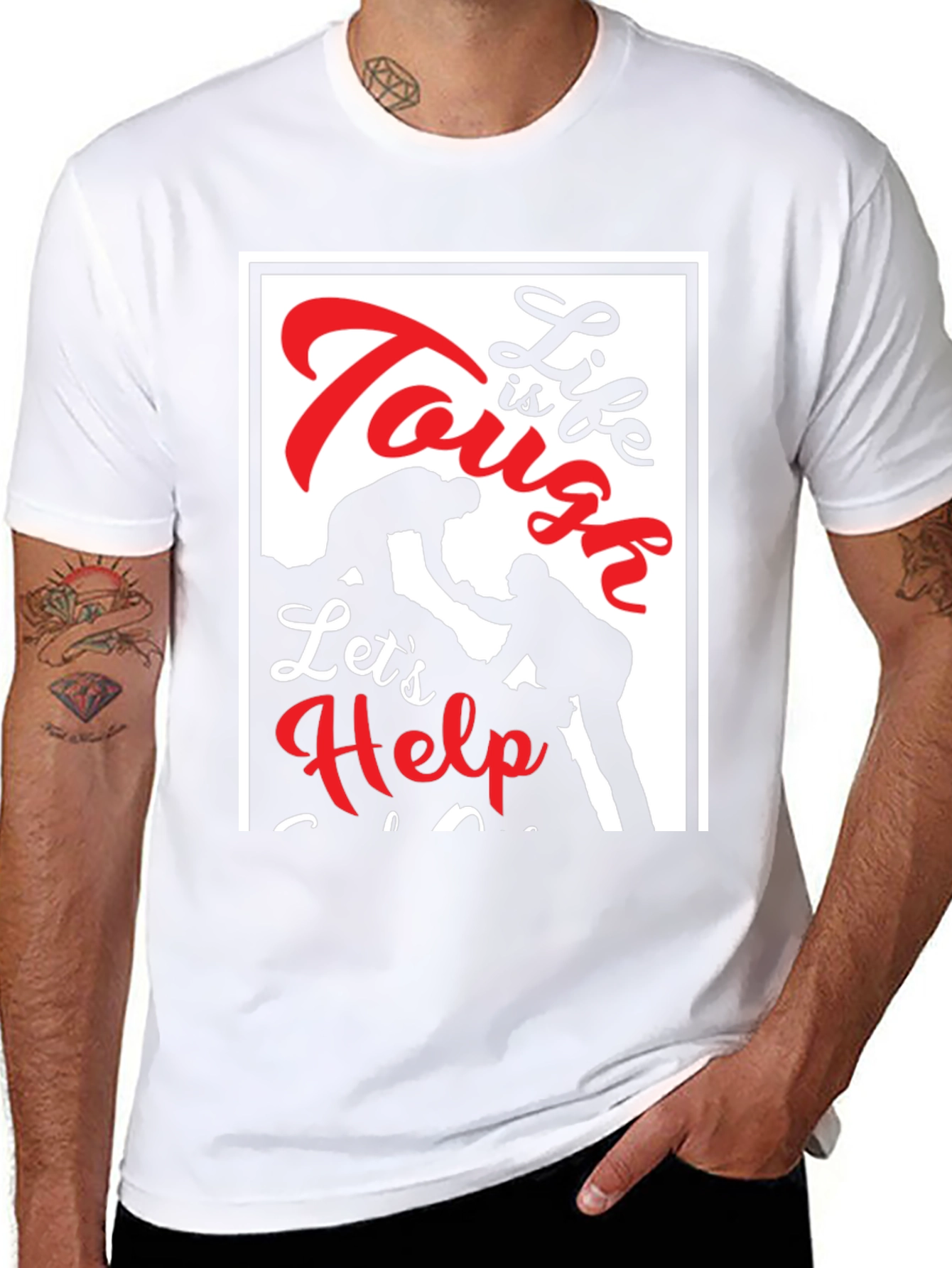 Tough Life Lets Help Black T-Shirt