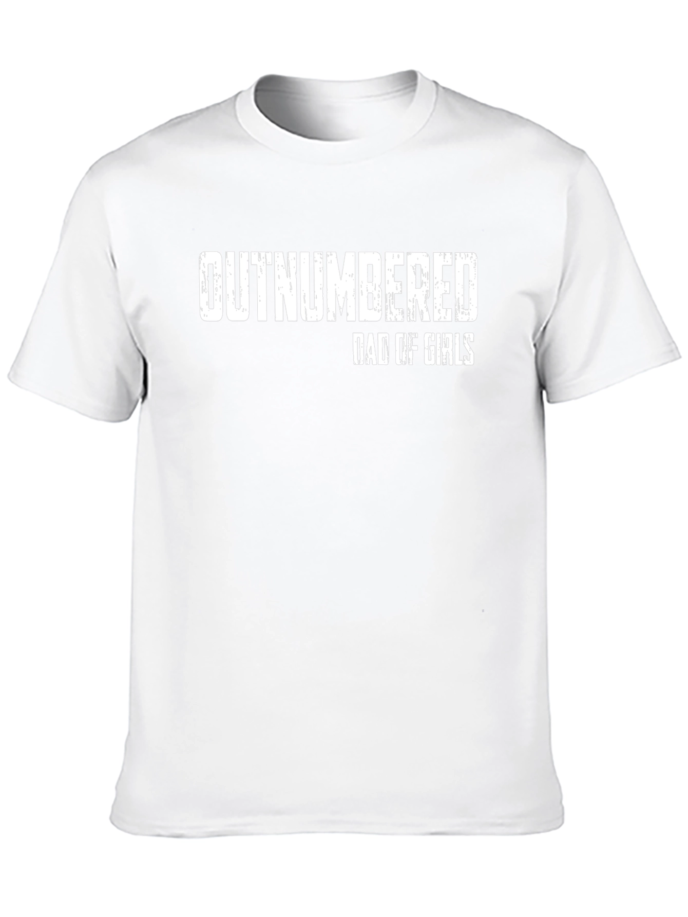Outnumbered Dad of Girls Black T-Shirt