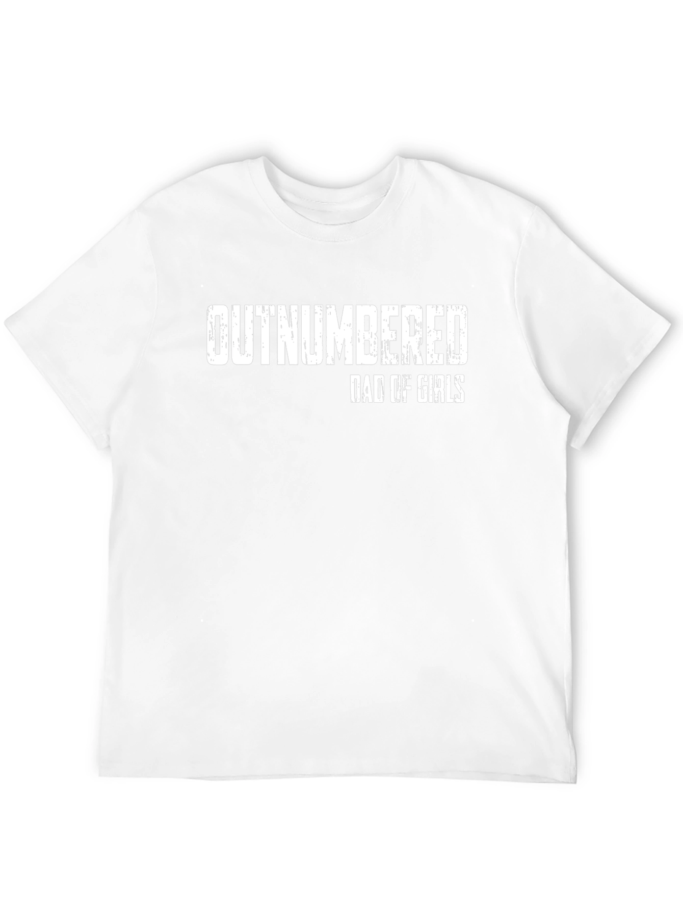 Outnumbered Dad of Girls Black T-Shirt
