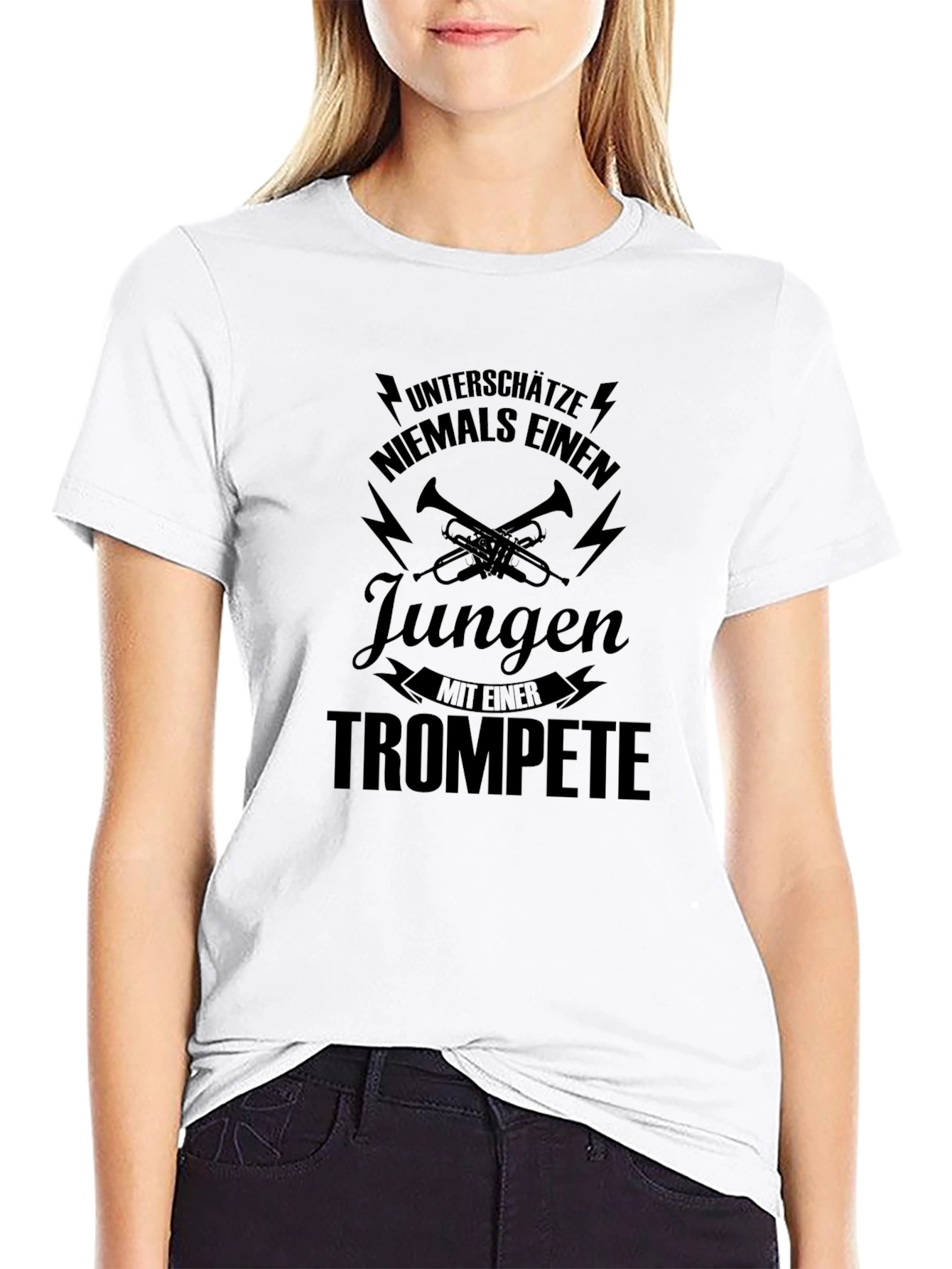 Black Trumpet Player T-Shirt