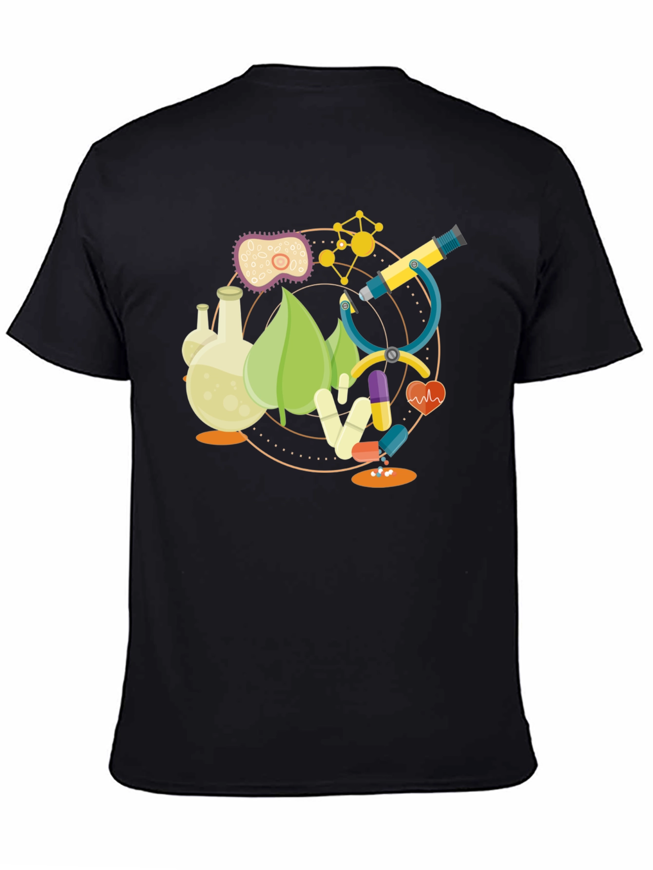 Science Graphic T-Shirt - Black Cotton Blend Tee