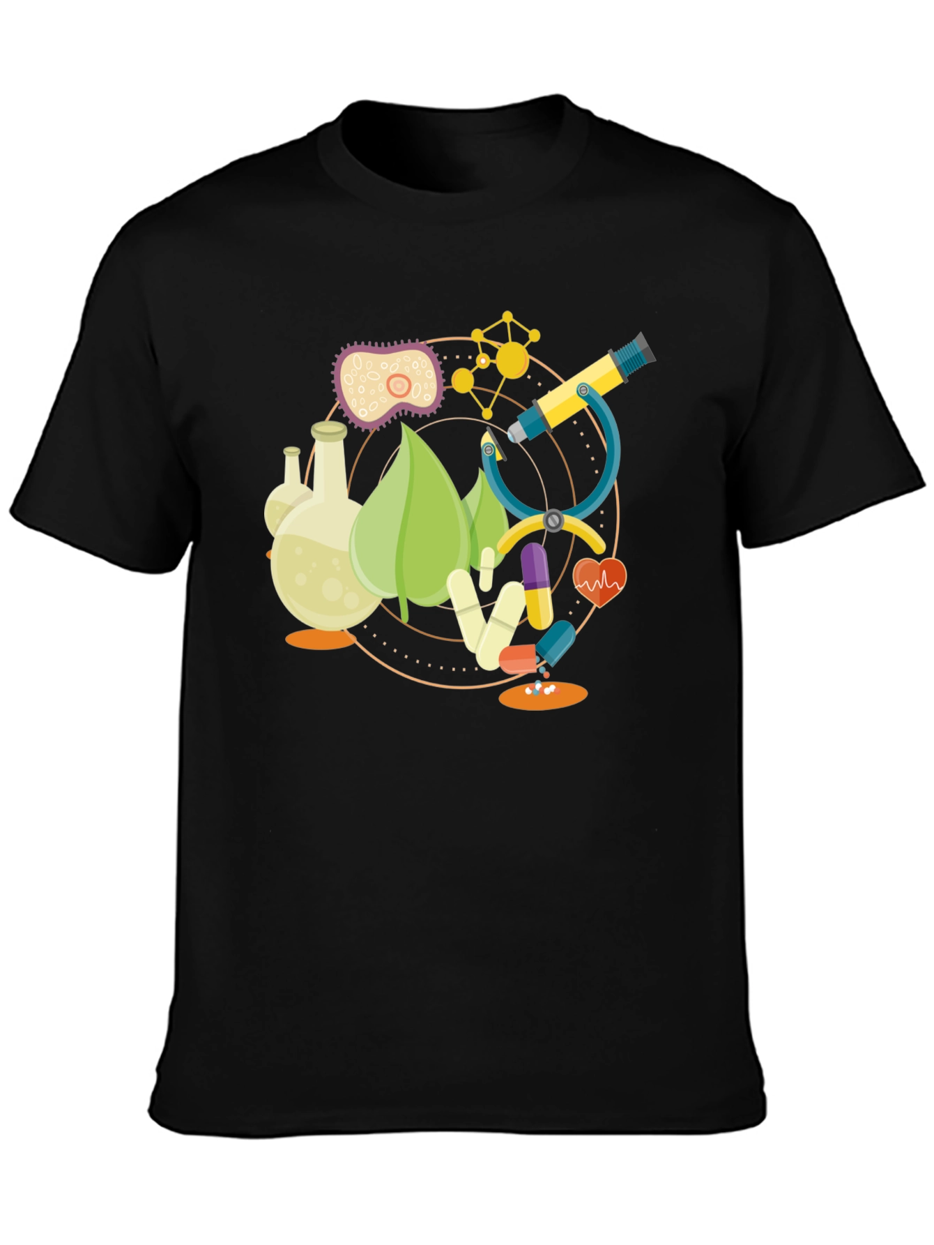 Science Graphic T-Shirt - Black Cotton Blend Tee