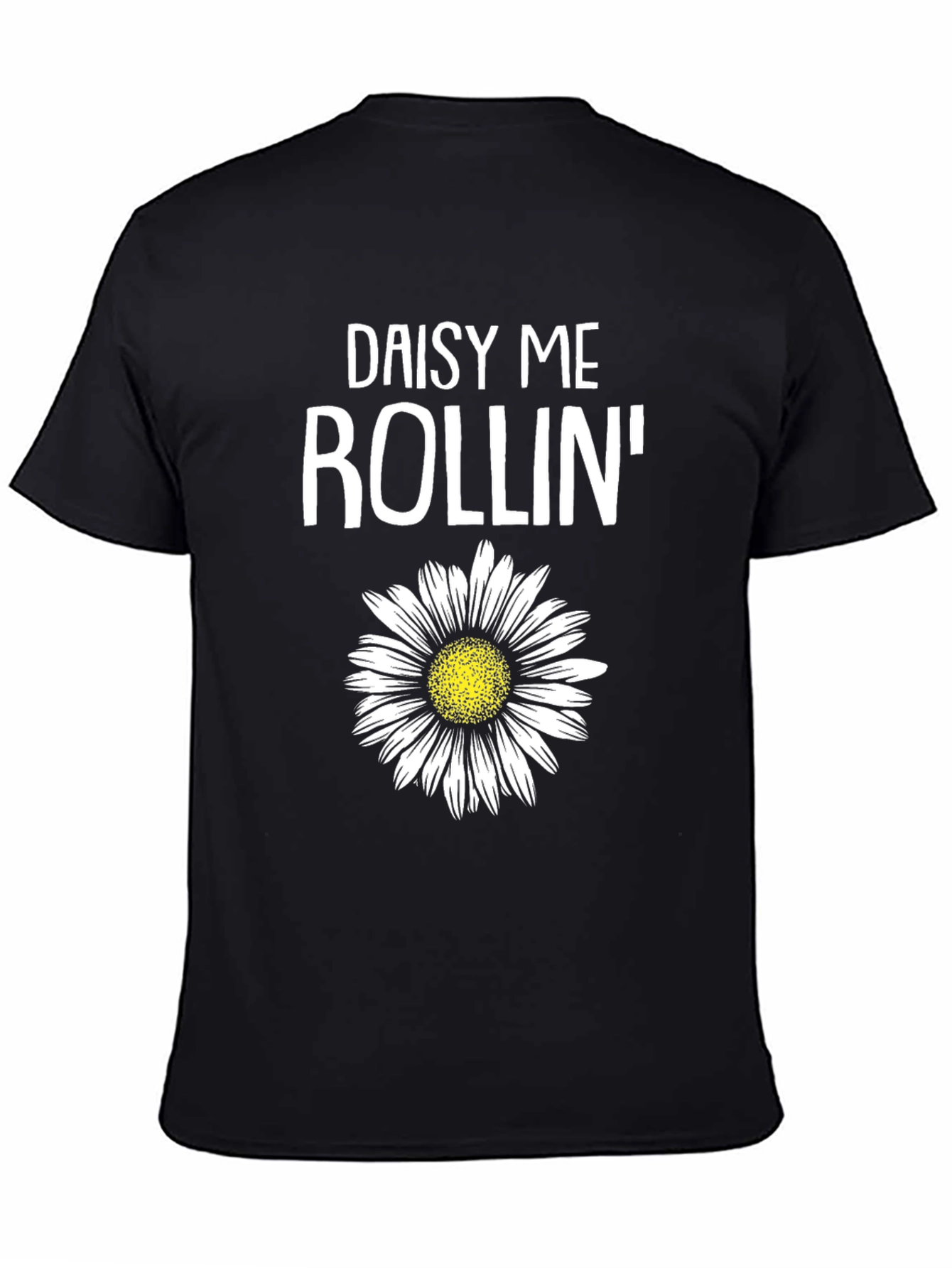 Daisy Me Rollin Graphic Tee - Black Cotton T-Shirt