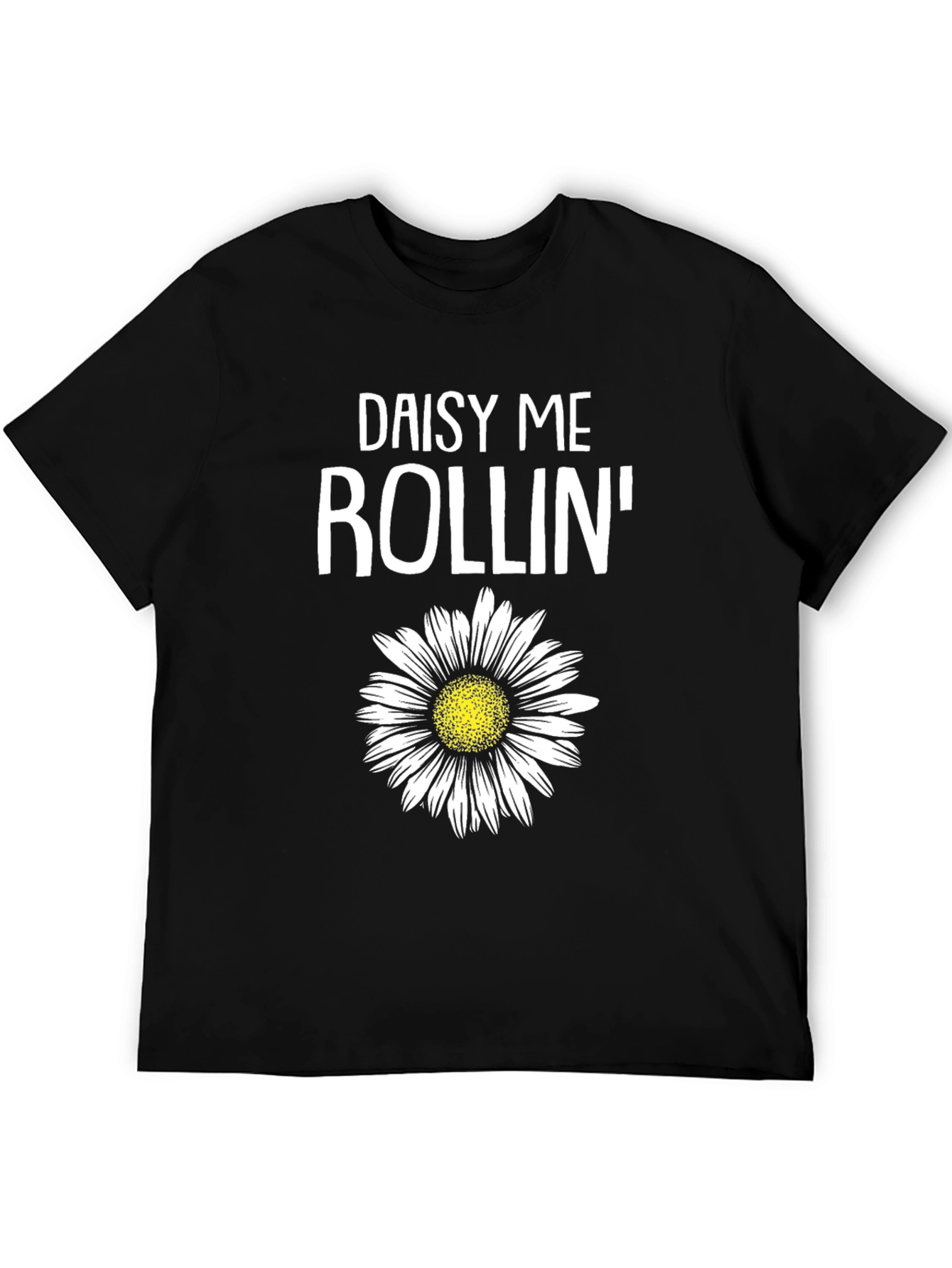 Daisy Me Rollin Graphic Tee - Black Cotton T-Shirt