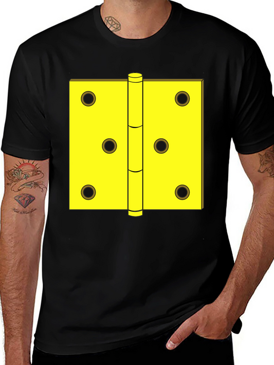 Novelty Door Hinge Graphic Tee - Black