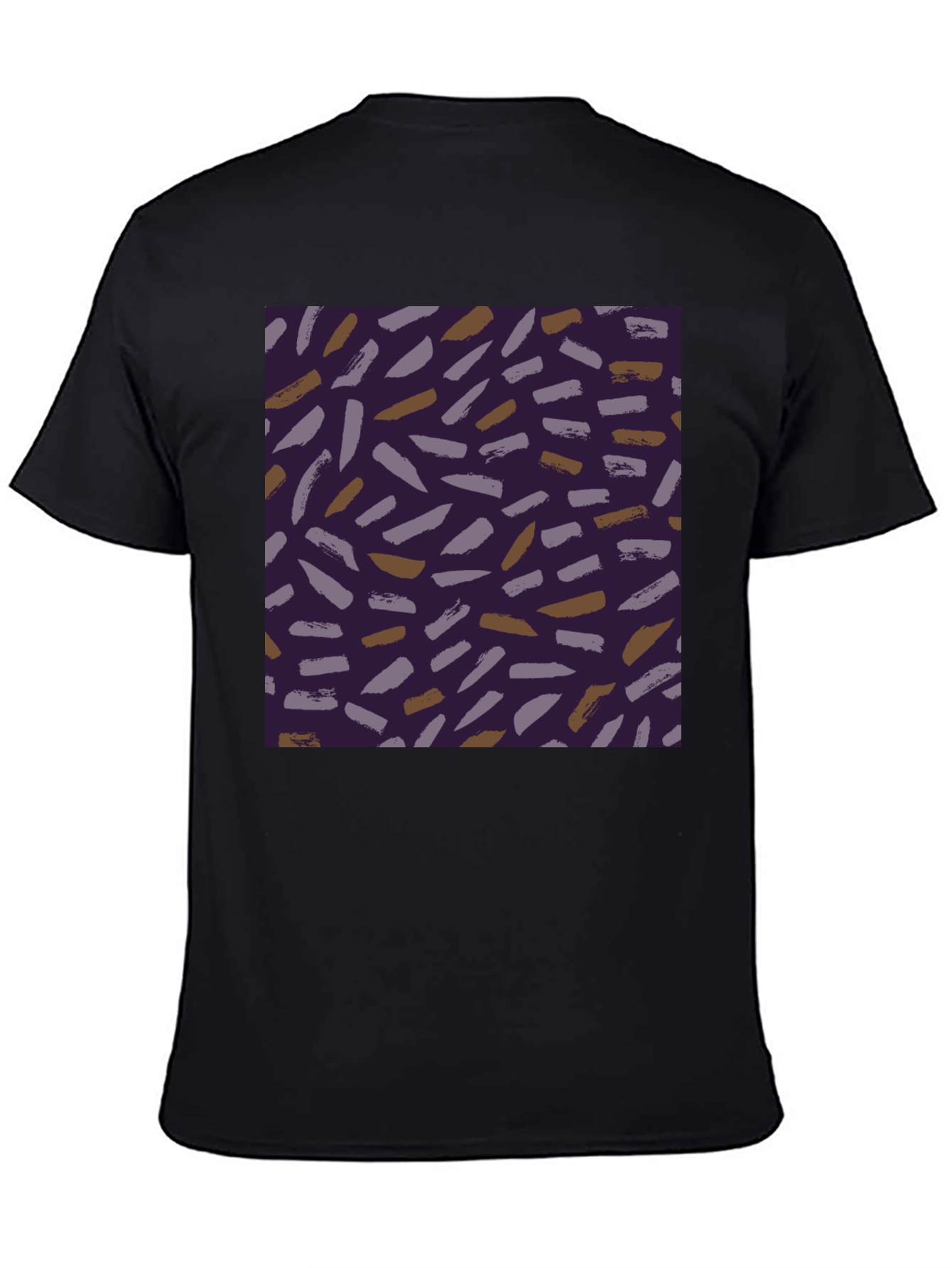 Brushstroke Pattern Black Tee