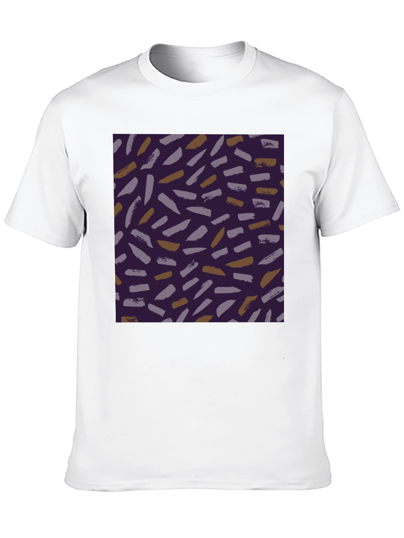 Brushstroke Pattern Black Tee