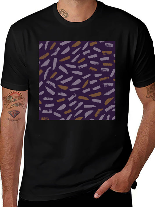 Brushstroke Pattern Black Tee