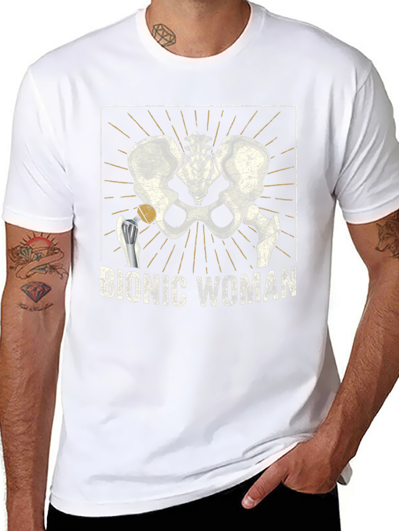 Bionic Woman Hip Replacement Graphic Tee