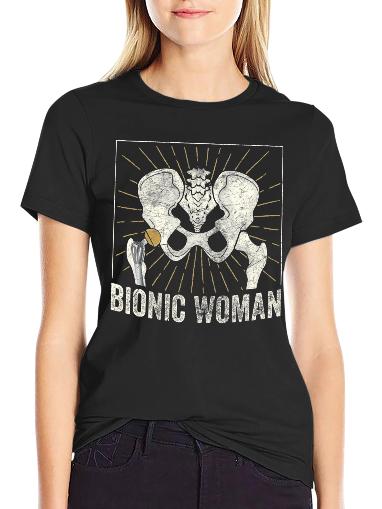 Bionic Woman Hip Replacement Graphic Tee