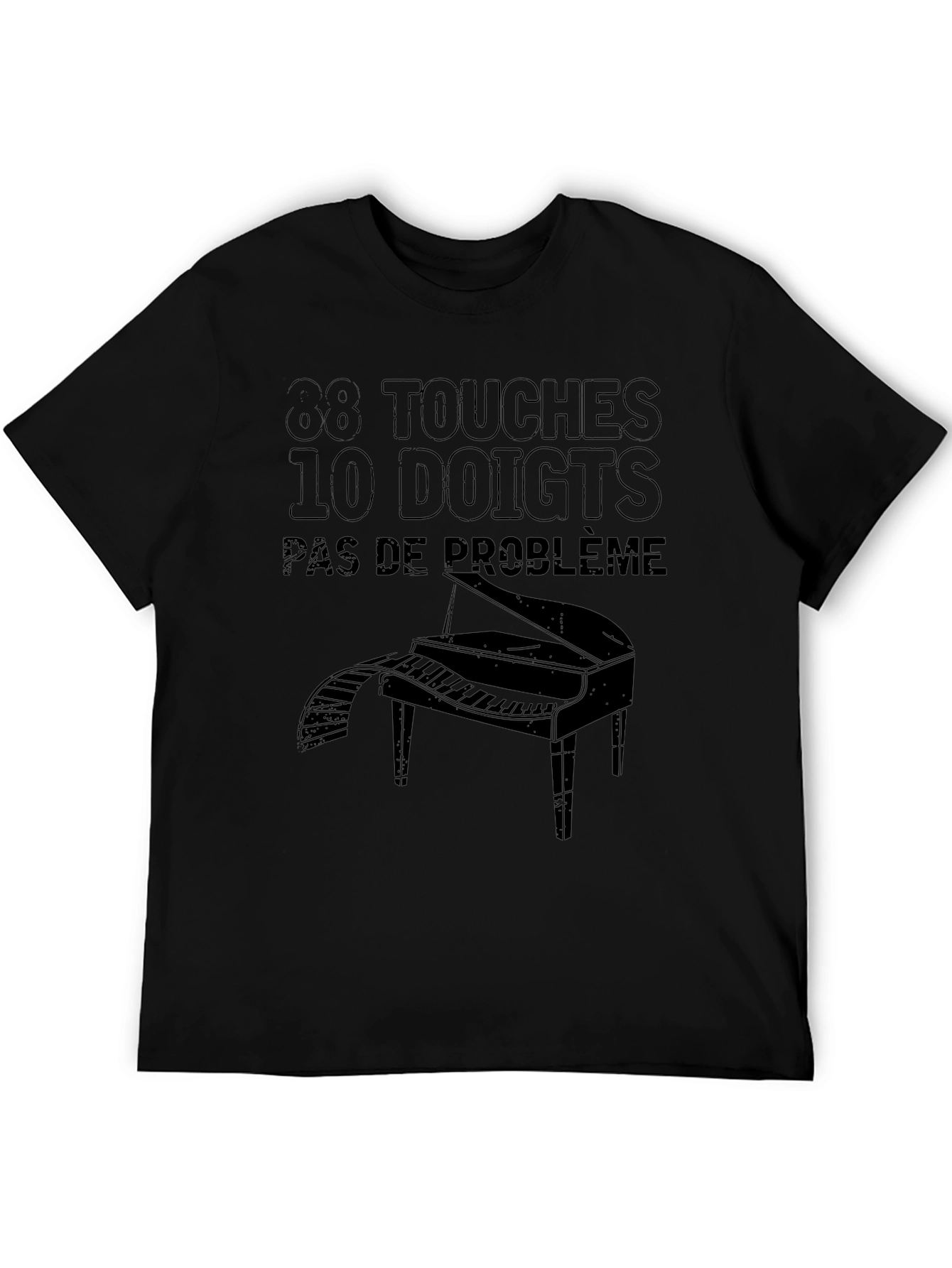 Piano T-Shirt: 88 Touches 10 Doigts Pas de Problème