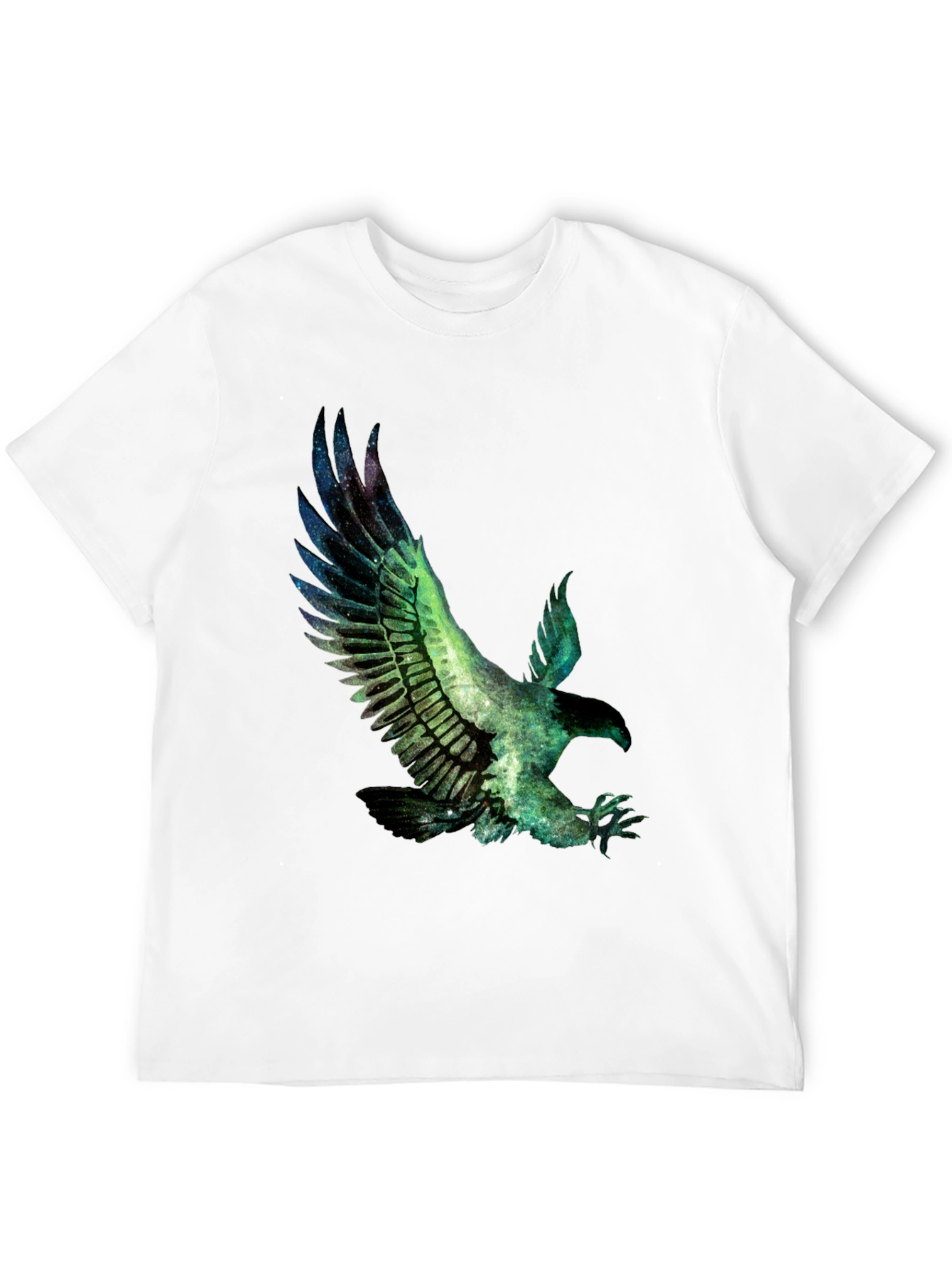 Eagle Galaxy Print Black T-Shirt