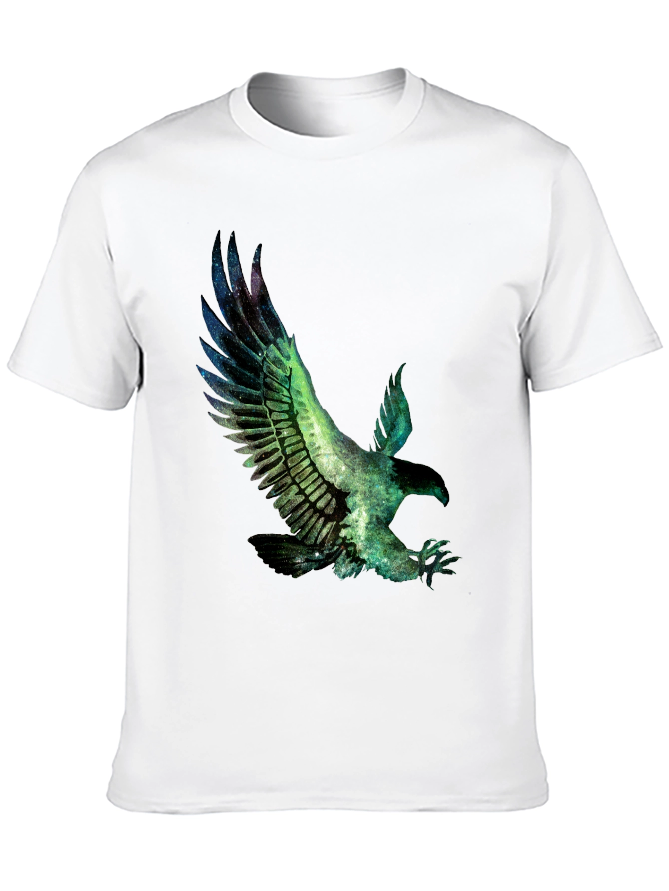Eagle Galaxy Print Black T-Shirt