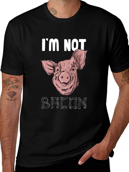 Im Not Bacon Graphic Tee - Black Humor T-Shirt