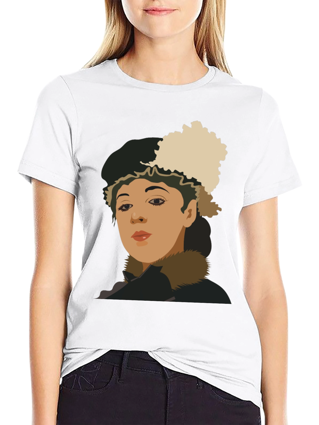 Retro Portrait Graphic Tee - Unisex Black T-Shirt