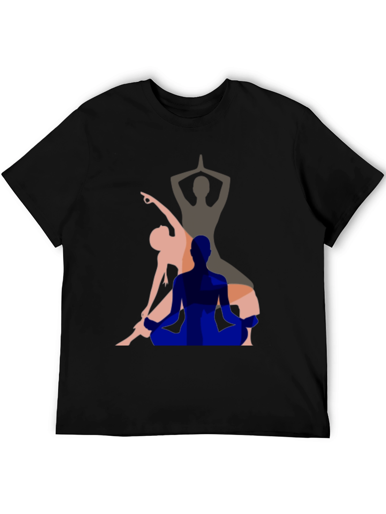 Yoga Pose Graphic Tee - Mens Black T-Shirt