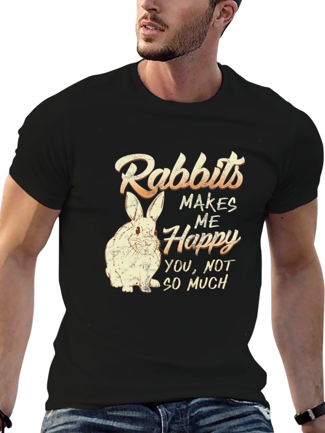 Rabbit Lover T-Shirt - Rabbits Make Me Happy