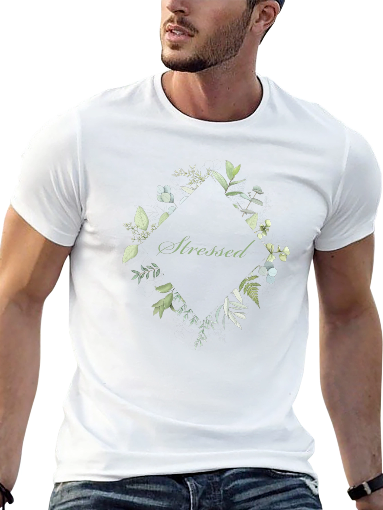 Stressed Floral Diamond Tee