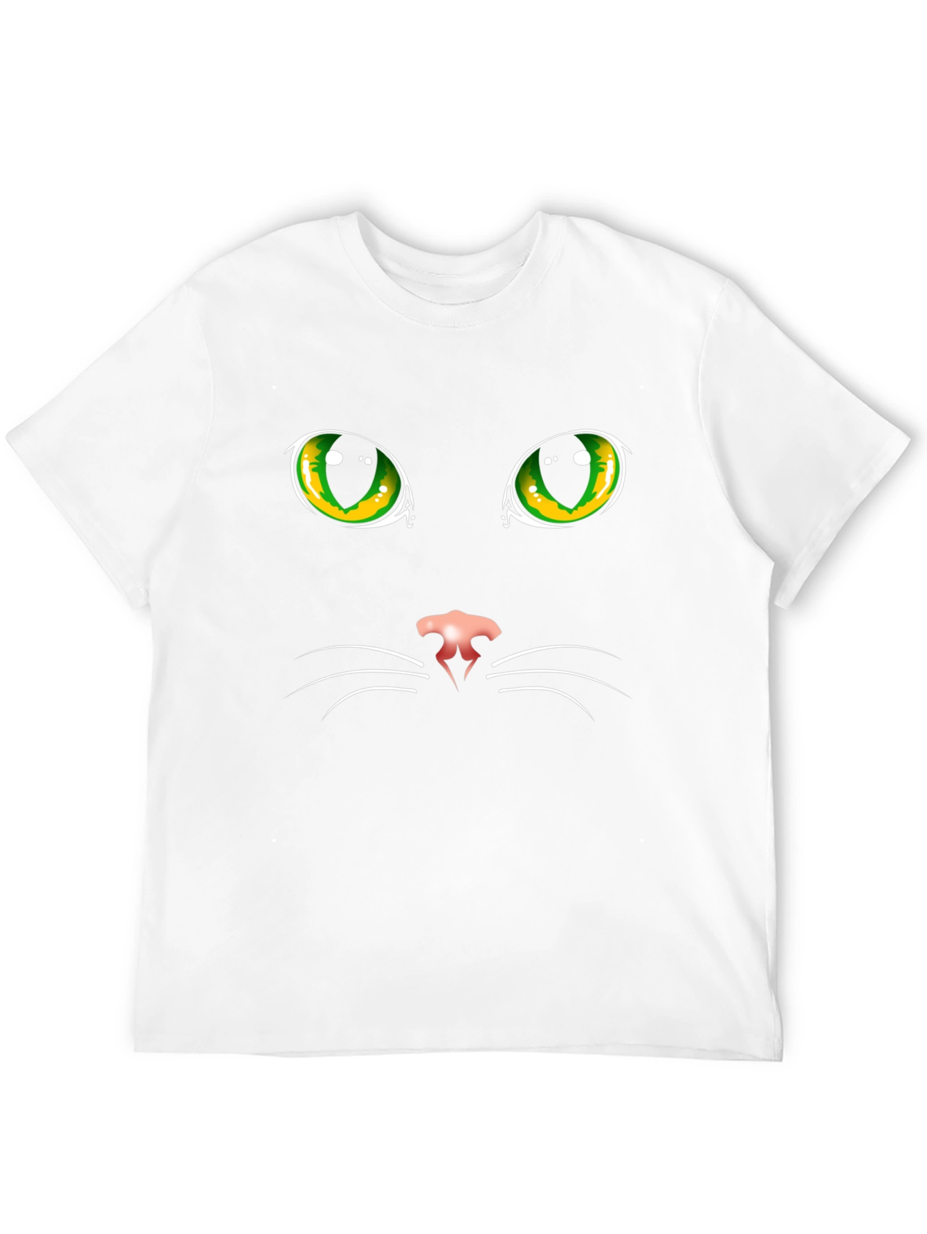 Black Cat Face Graphic T-Shirt