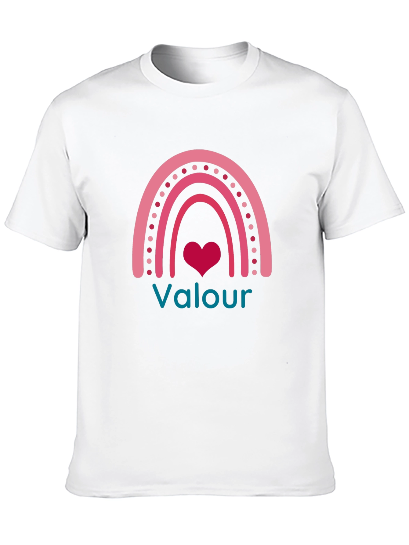 Rainbow Valour Heart Graphic T-Shirt