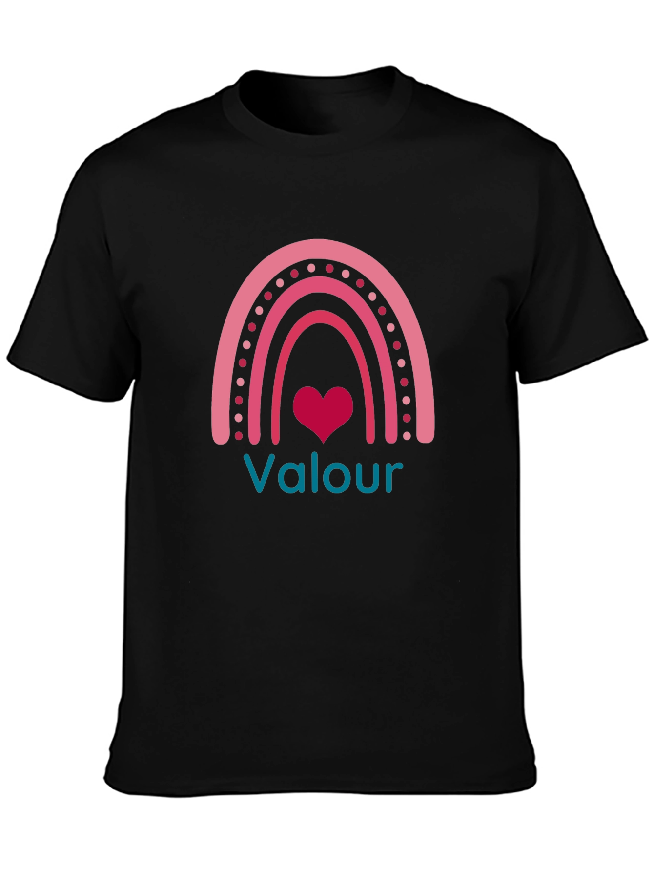 Rainbow Valour Heart Graphic T-Shirt