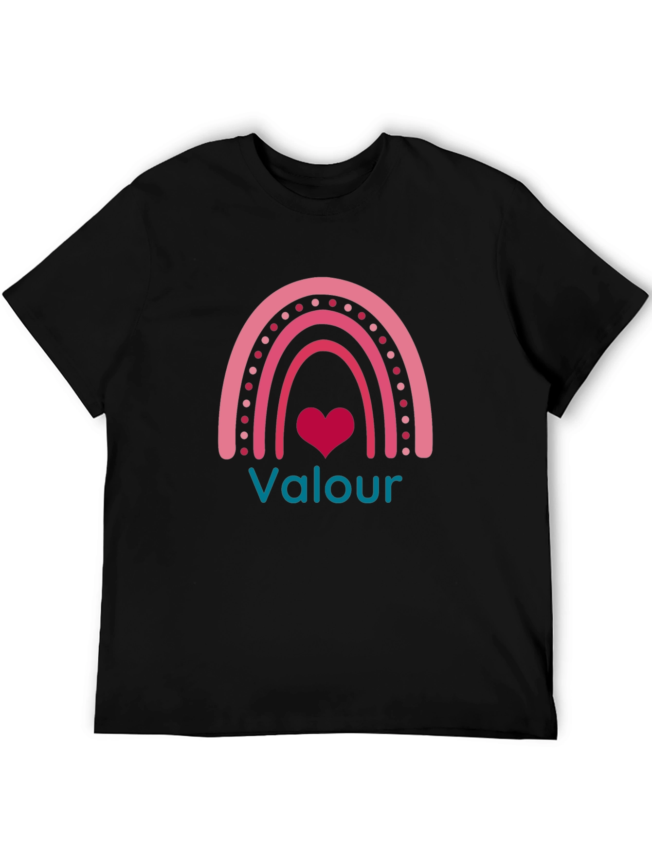 Rainbow Valour Heart Graphic T-Shirt