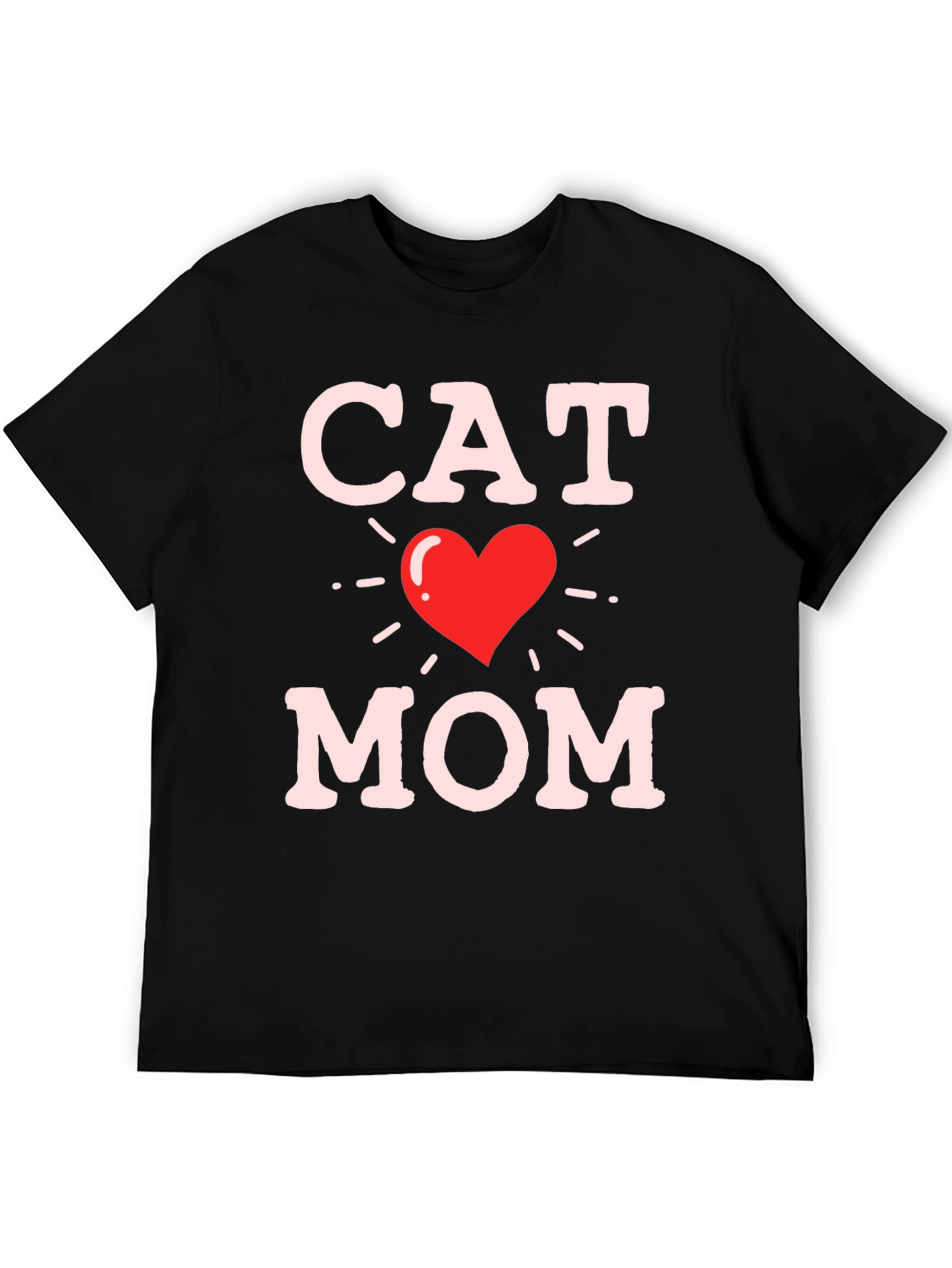 Cat Mom T-Shirt - Heart Graphic Tee