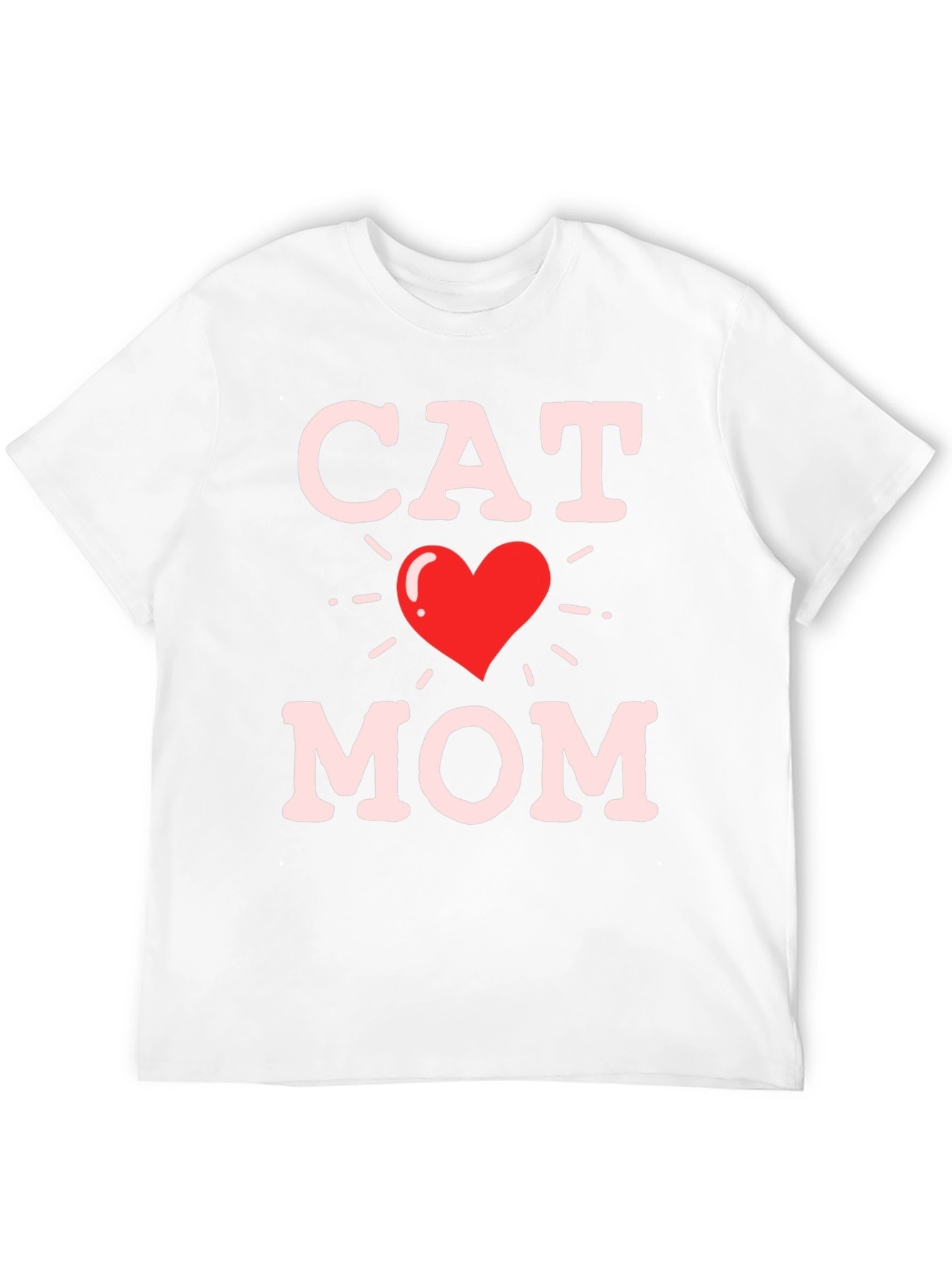 Cat Mom T-Shirt - Heart Graphic Tee