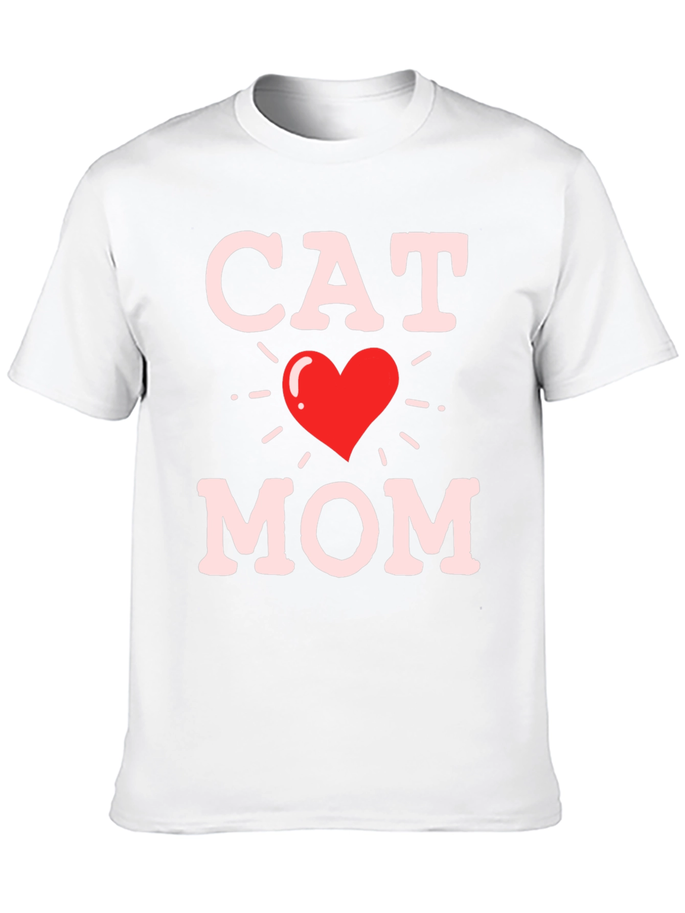 Cat Mom T-Shirt - Heart Graphic Tee