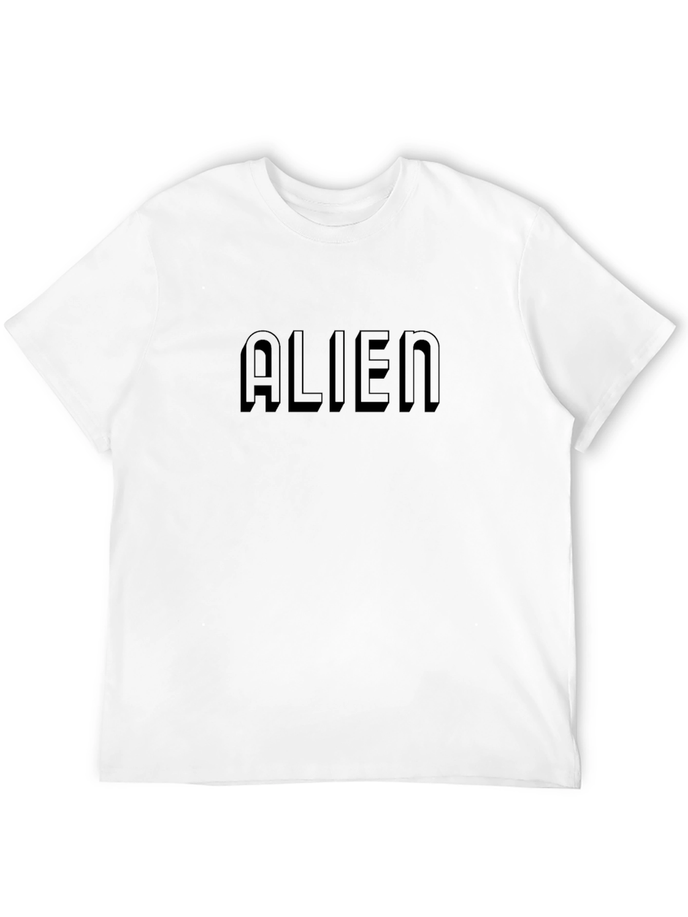 Alien Graphic Print T-Shirt - Black