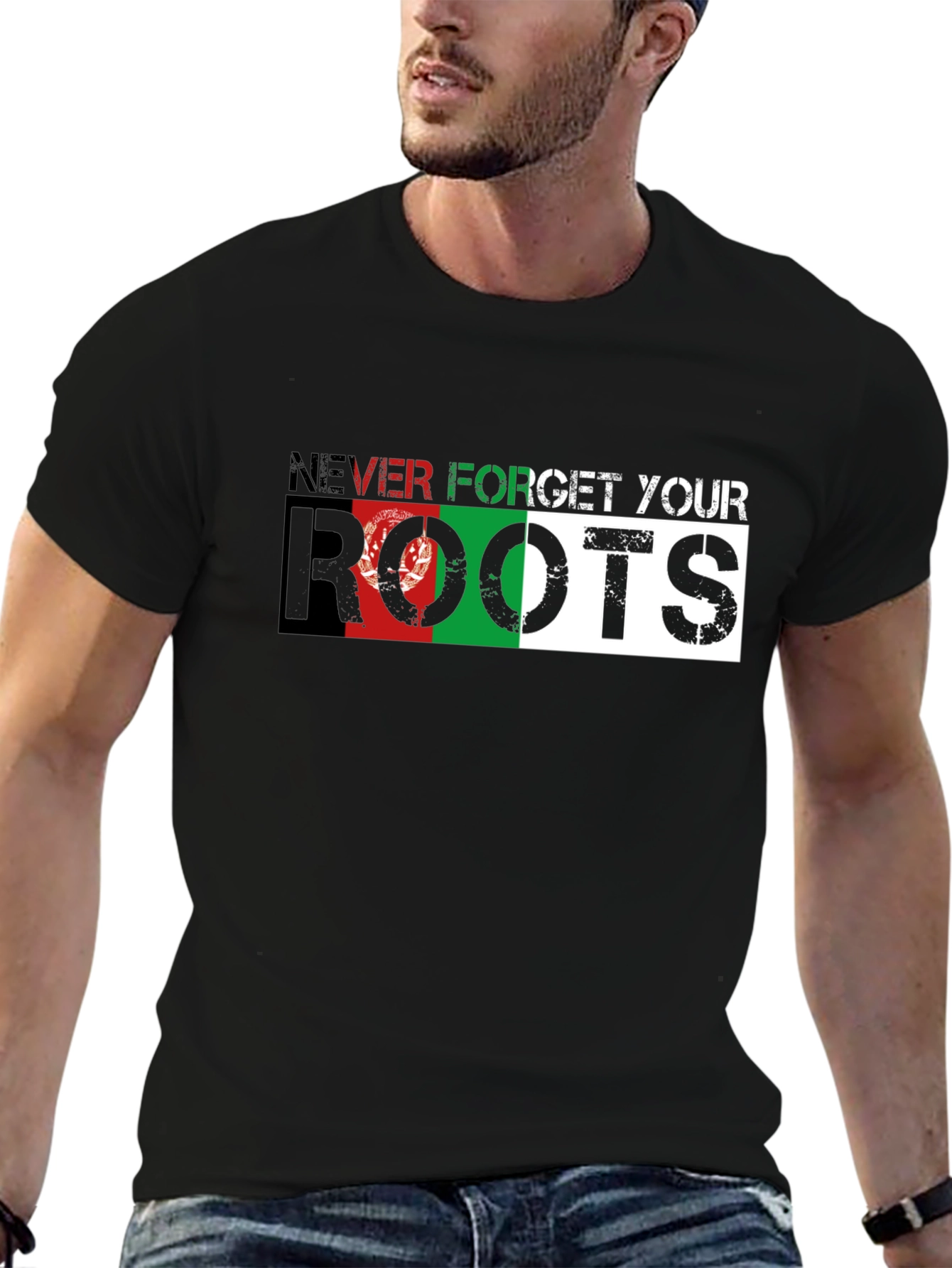 Never Forget Your Roots Afghanistan Pride Tee
