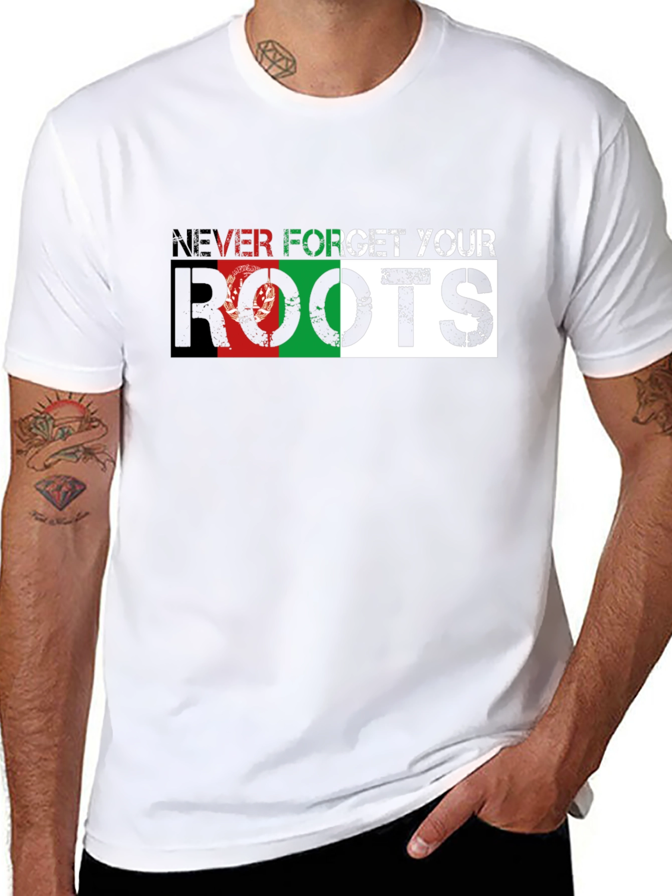 Never Forget Your Roots Afghanistan Pride Tee