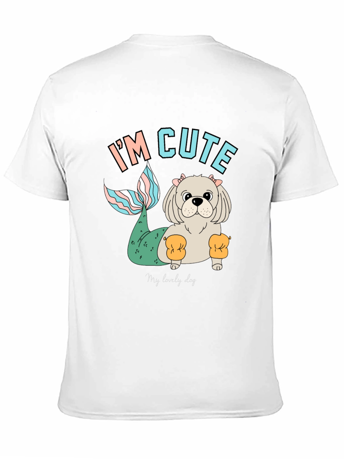 Cute Mermaid Dog T-Shirt Fun Novelty Tee