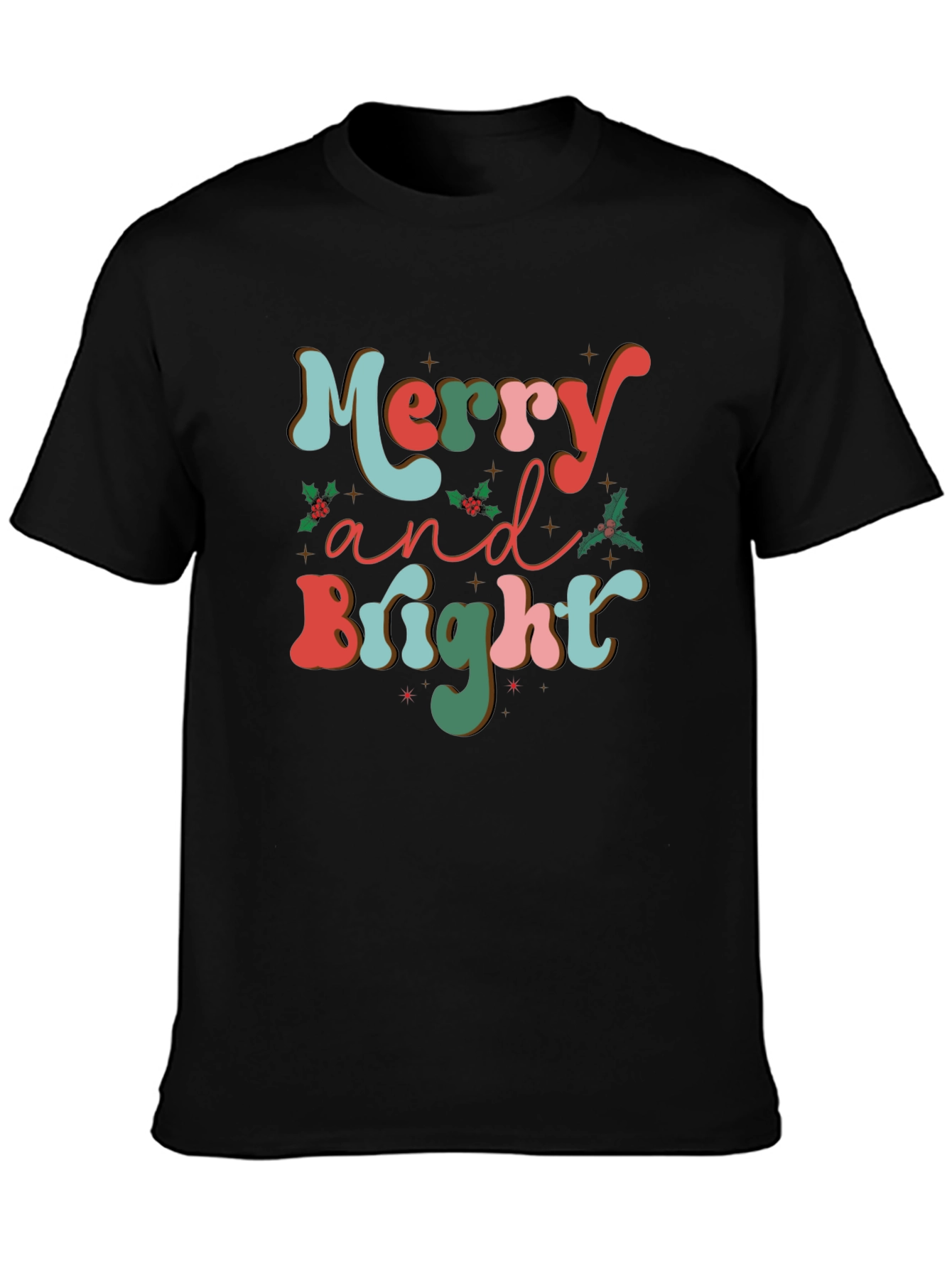 Merry and Bright Christmas Graphic Tee