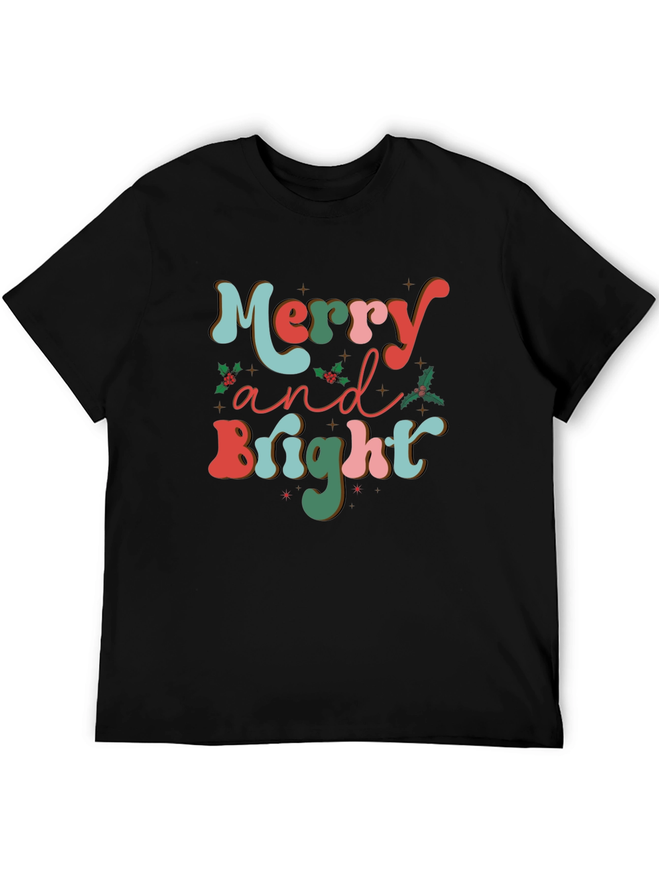 Merry and Bright Christmas Graphic Tee