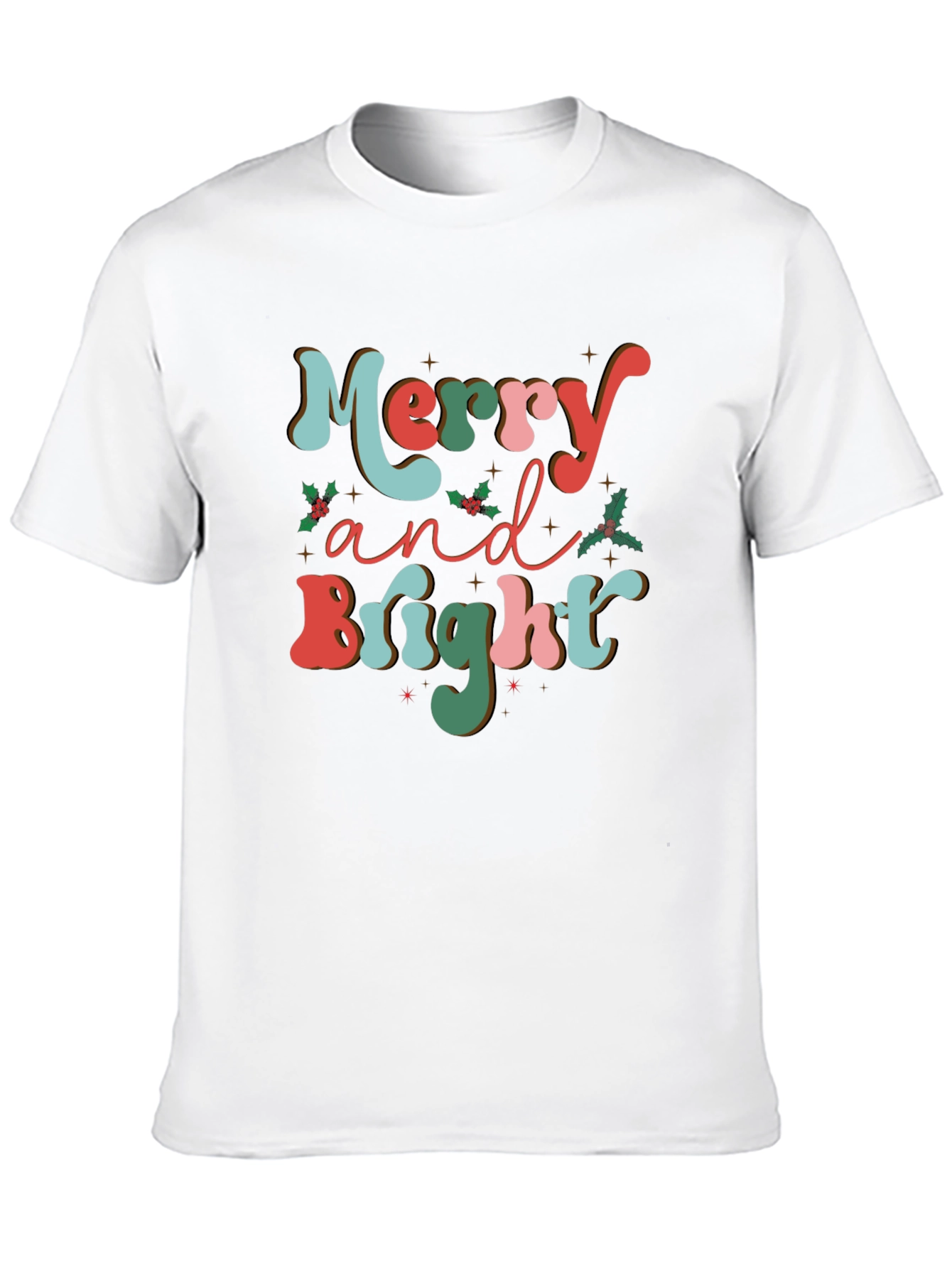 Merry and Bright Christmas Graphic Tee