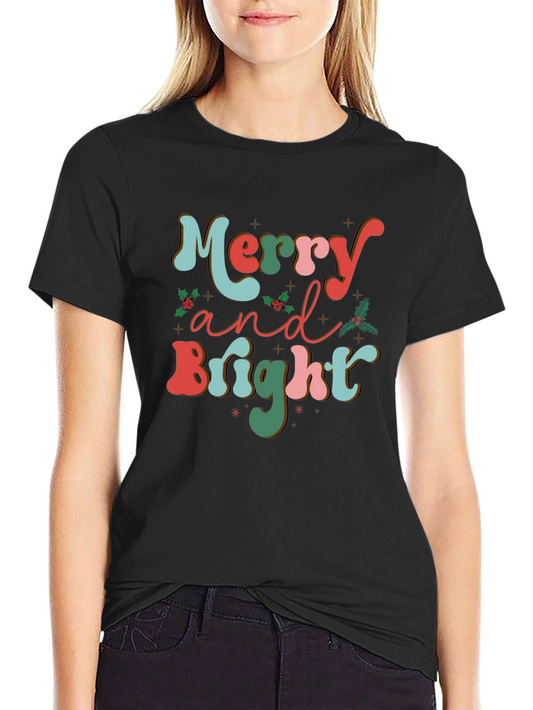Merry and Bright Christmas Graphic Tee