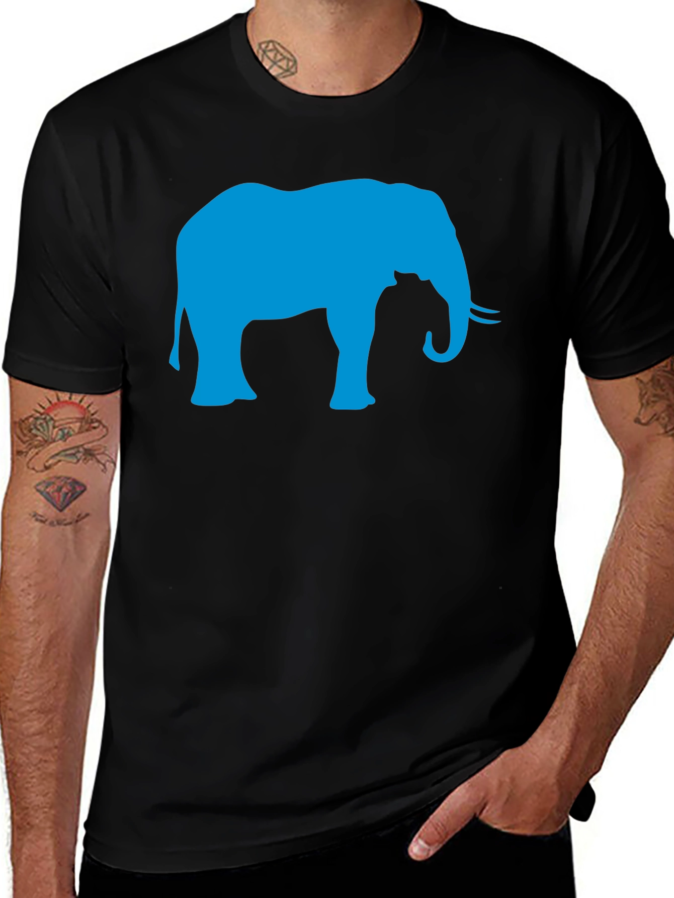 Elephant Graphic T-Shirt - Stylish Animal Print Tee