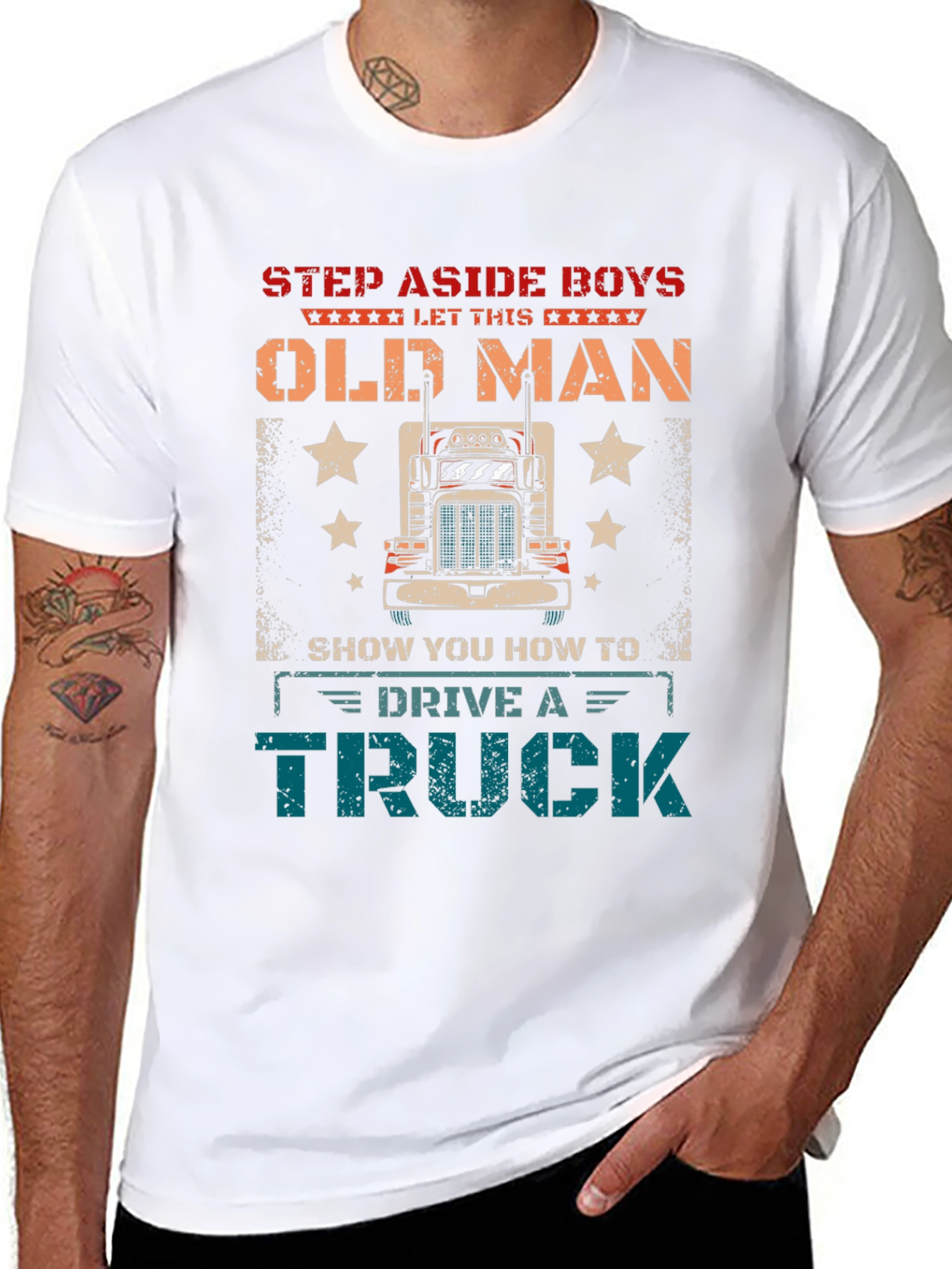 Step Aside Old Man Trucker T-Shirt
