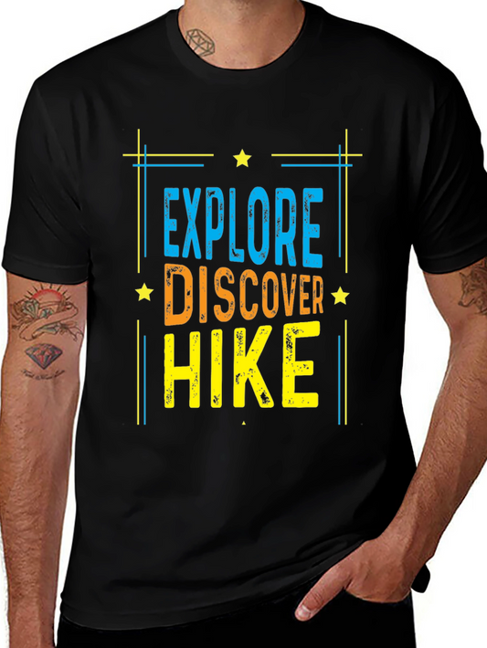 Explore Discover Hike Black T-Shirt