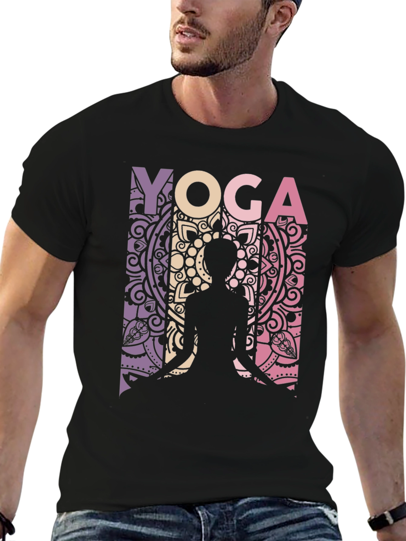 Yoga Mandala Graphic Tee - Relaxed Fit